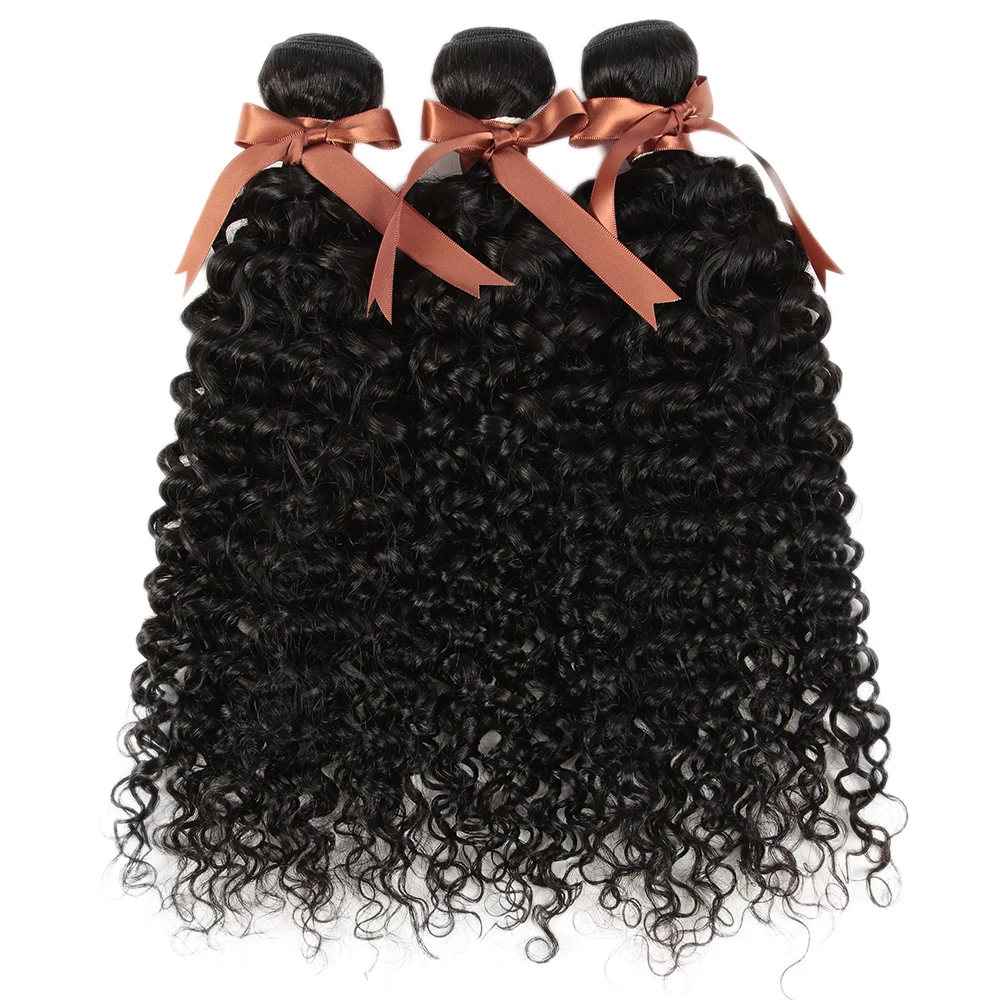 Joedir Brazilian Water Wave Bundles Wet And Wavy Human Hair Weave Bundles Remy Human Hair Bundles Deal Natural Black Color