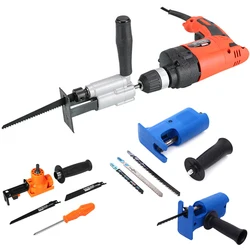 Household Reciprocating Saw Power Tool Adapter Metal Wood Cutting Tool Electric Drill Attachment With Blades Woodworking Tool