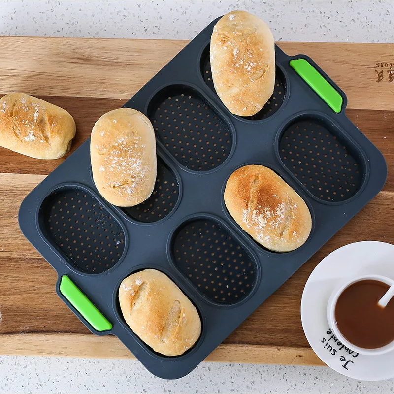 Mini Baguette Baking Tray Bread Baking Mold Silicone Non-stick Bread Tray Baking Mould For Baking French Bread Breadstick Roll