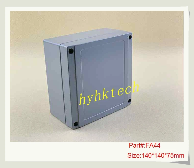 

FA44:140*140*75mm Waterproof Aluminum Junction Box Electronic Terminal Sealed Diecast Metal Enclosure Case Connector outdoor