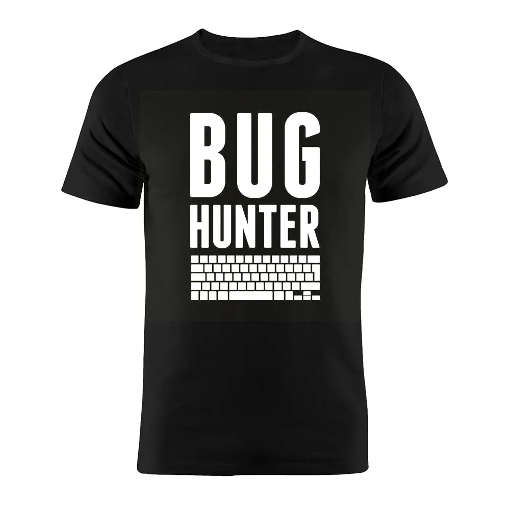 100% Cotton Unisex T Shirt Coder Developer Programmer Bug Hunter Funny Minimalist Artwork Gift Tee