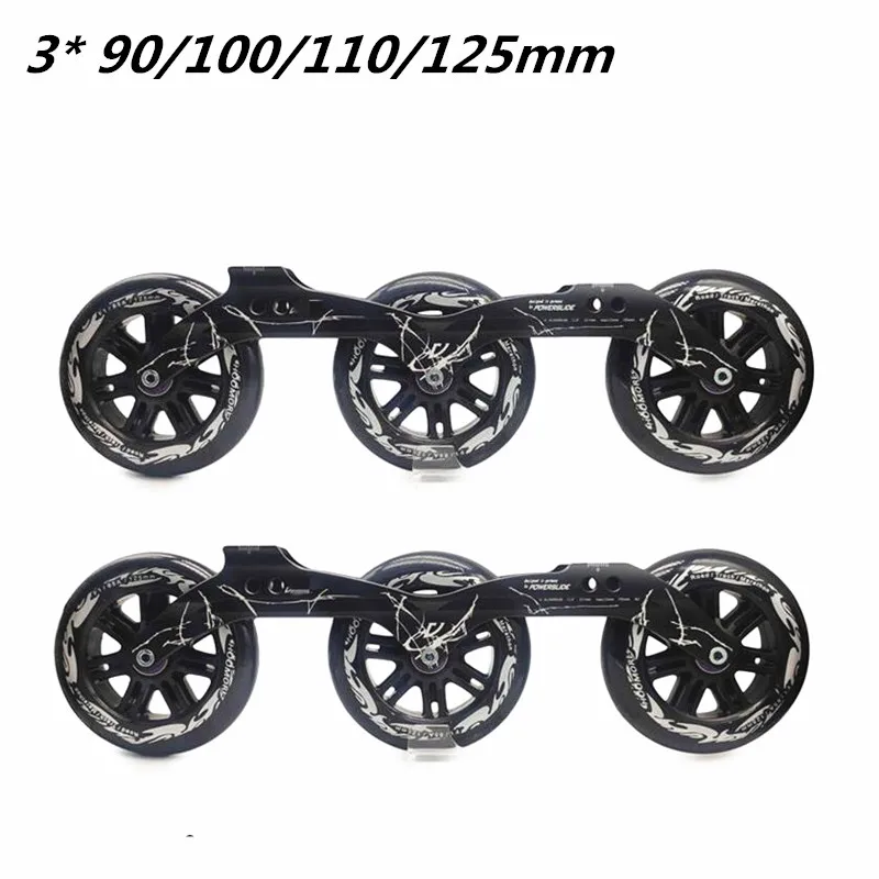 

PS Virus Base with 90mm 100mm 110mm 125mm Skating Wheels ILQ-11 608 Bearing Fast Inline Speed Frame Street Road Marathon Chassis