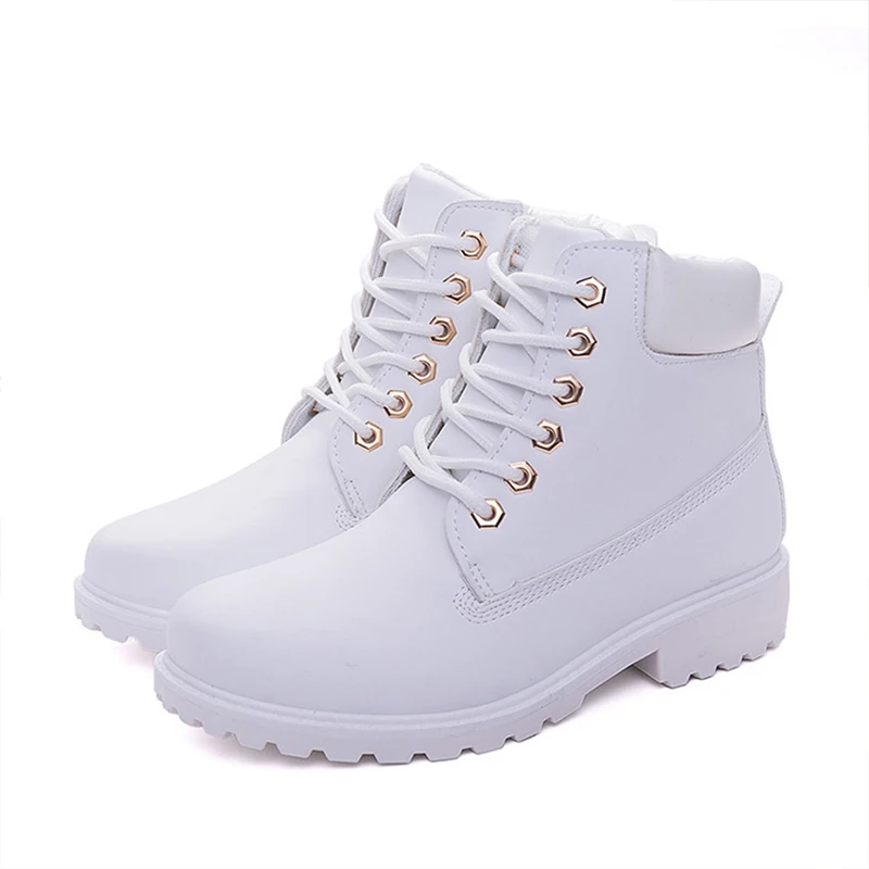 KAMUCC Winter Boots Women Shoes Warm Plush Sneakers Women Snow Boots Women Lace-up Ankle Boots Casual Shoes Woman Botas Mujer