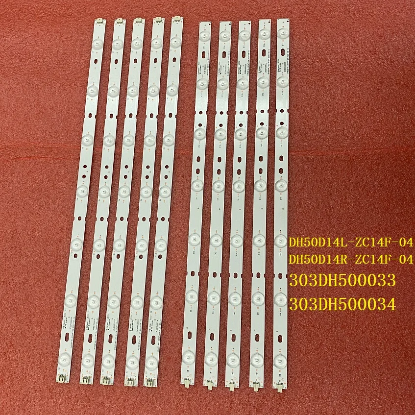 

10pcs LED Backlight For SE55UY04 X505BV 50CE1120 DH50D14L DH50D14R-ZC14F-04 CN50HA708 CRH-K503535T0514R39U K503535T0514L39U