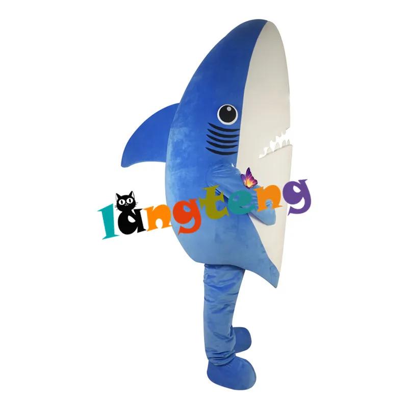 904 Blue Shark Mascot Costume Wholesale Made Custom Cosplay Cartoon Character Suit