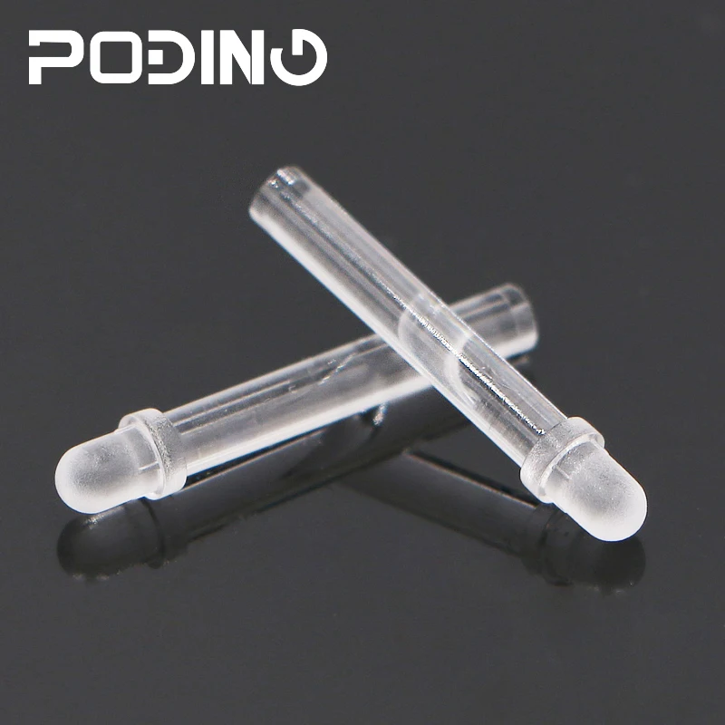 50pcs/lot Poding Clear DIA 3 MM LED Light Pipe RoHS Plastic Round Head Light Guide Pipe PLP1-XXX Series