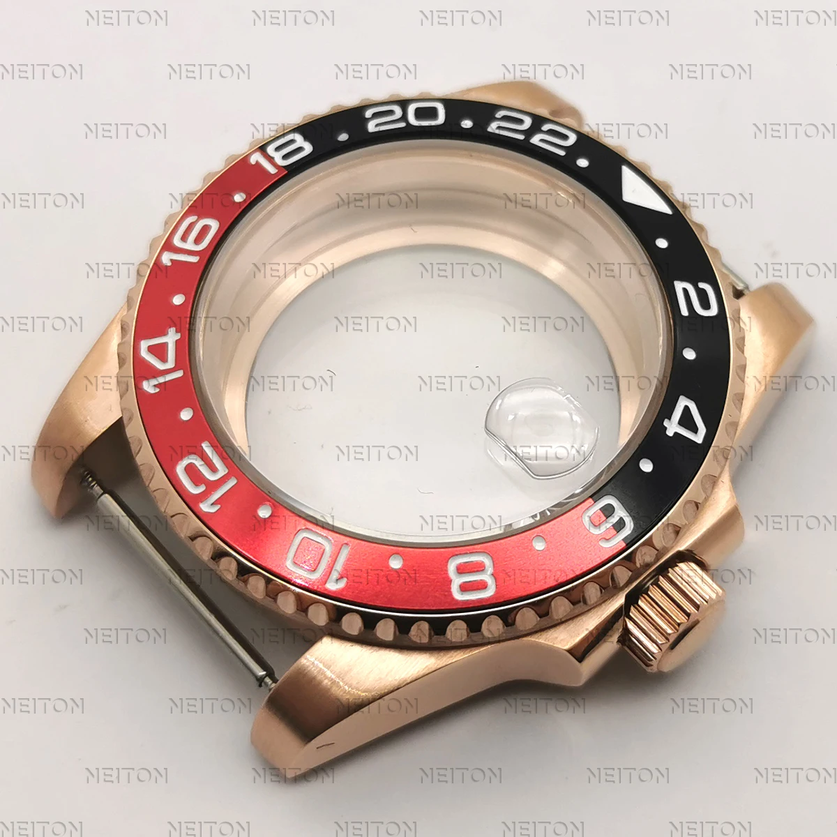 NEITON 40mm Black PVD Case Sapphire Glass Black Fit ETA2836 NH35/36 Mingzhu DG2813/5833 Miyota 8215/8205 Back Transparent Glass