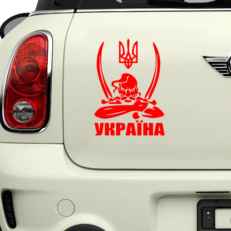 CS-10204# Vinyl Decal Cossack Ukraine Car Sticker Waterproof Auto Decors on Truck Bumper Rear Window Choose Size