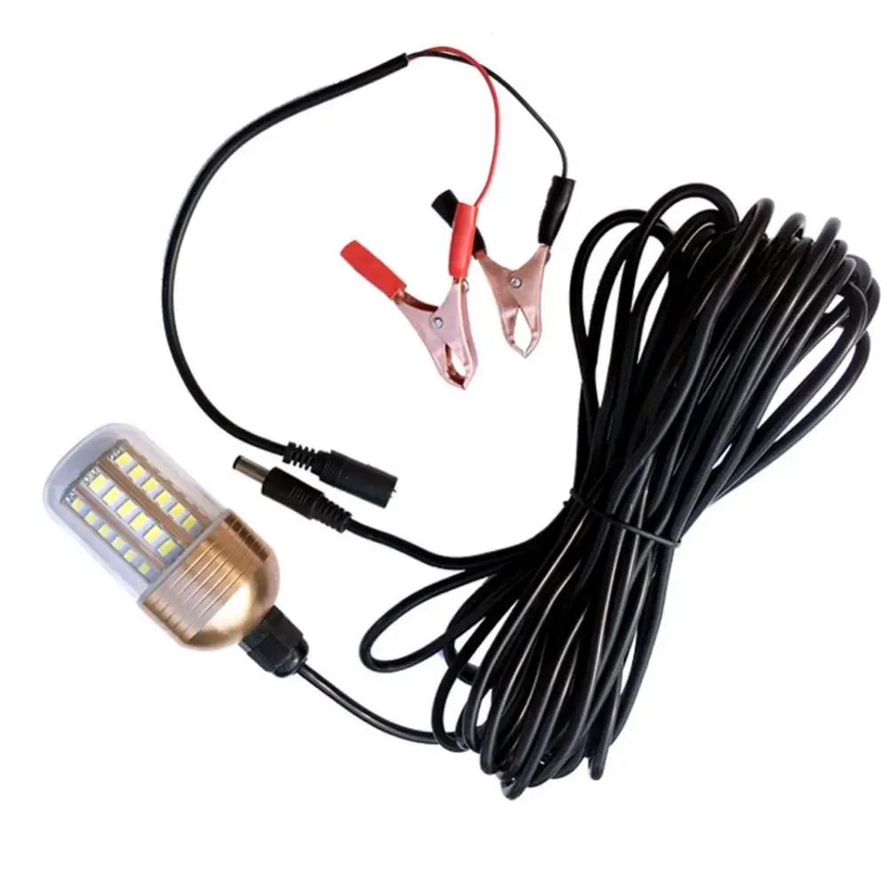 30W 12V-60V luci da pesca subacquee verdi 60Pcs 5730 LED luce da pesca/esche Fish Finder Lamp attira gamberi/calamari/Krill