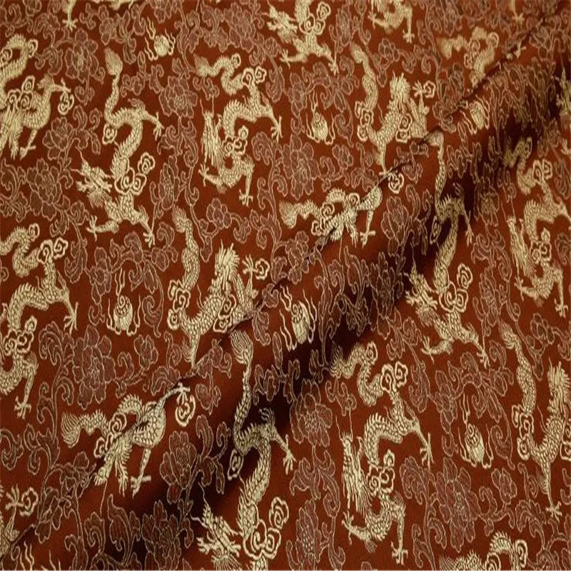 แบบดั้งเดิมสไตล์จีนมังกรขนาดเล็กรูปแบบคลาสสิกคุณภาพดี Jacquard ผ้าโพลีเอสเตอร์ผ้าสำหรับชุดชั้นในกี่เพ้า