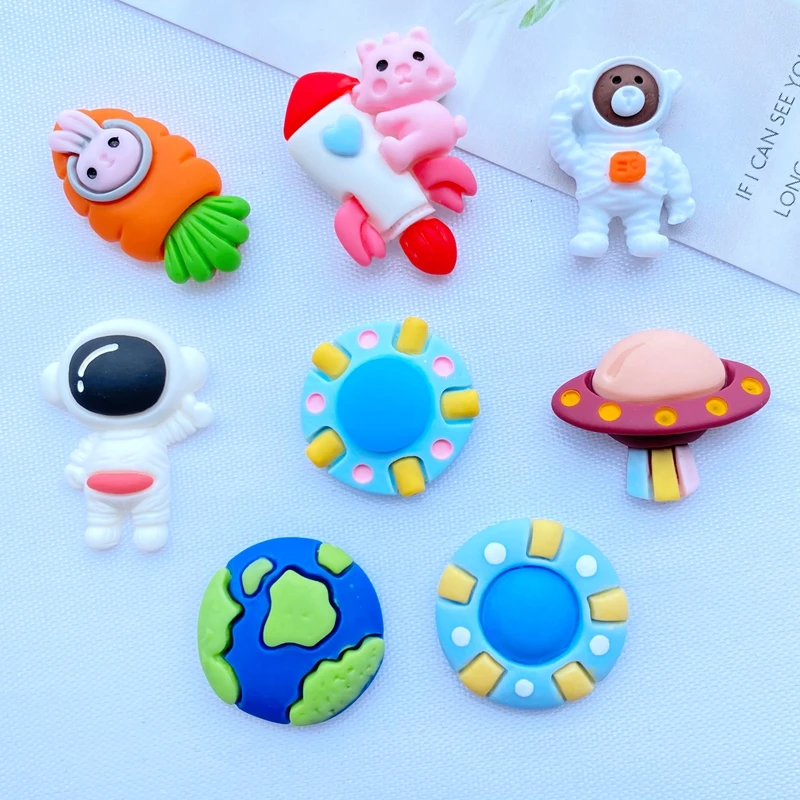 20Pcs Resin Lovely Hybrid Mini Space Series Flatback Cabochon Scrapbook Kawaii DIY Embellishments Accessories J96