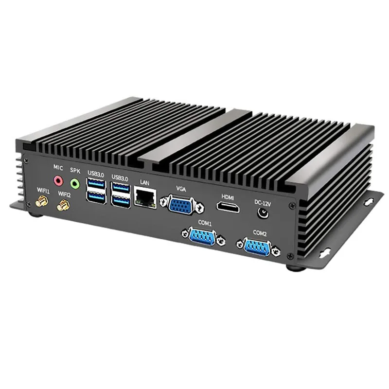 كمبيوتر صناعي صغير إنتل i7 10510U كمبيوتر مكتبي ويندوز 10 2 * DDR4 M.2 NVMe + Msata + 2.5 ''SATA 4K HTPC Nettop HDMI VGA WiFi