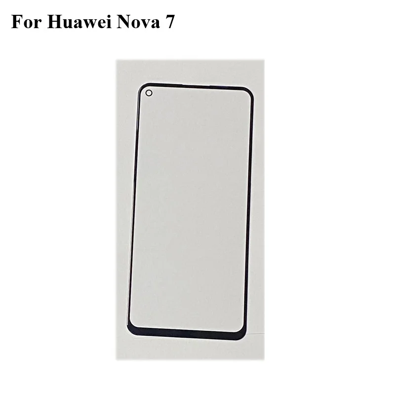 2PCS For Huawei Nova 7 5G Front LCD Glass Lens touchscreen For Huawei Nova7 Touch screen Panel Outer Screen Glass without flex