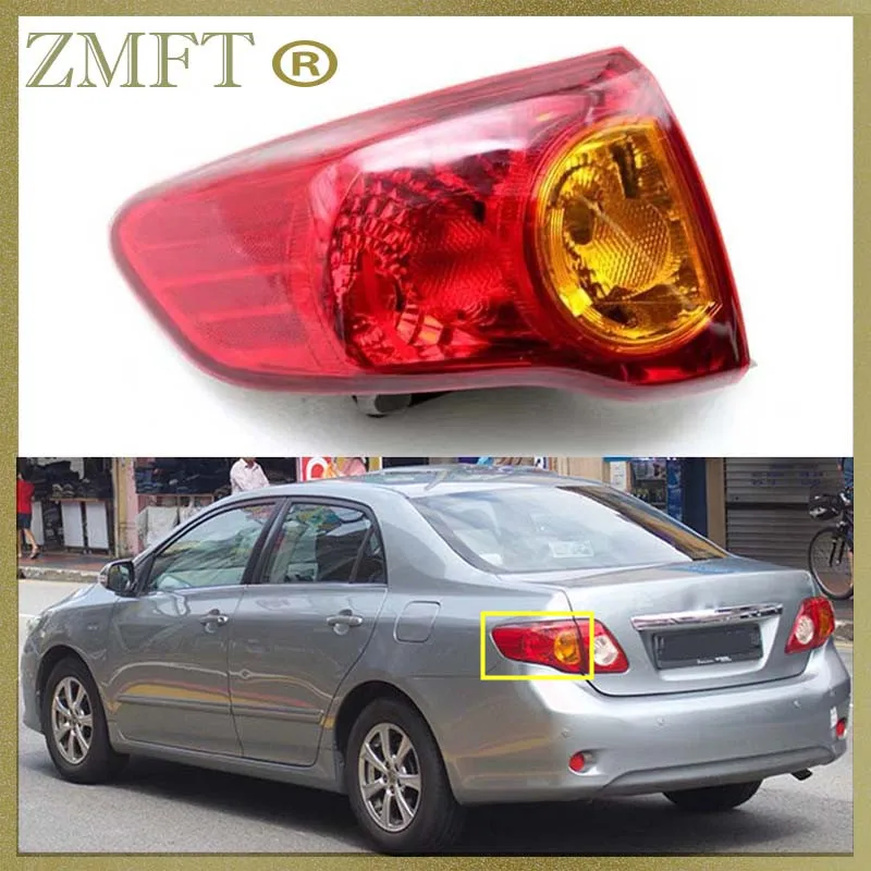 

1PCS Left /Right Car Rear Bumper Outer Tail Light For TOYOTA COROLLA For Altis 2007 2008 2009 Taillight Taillamp Without Bulb