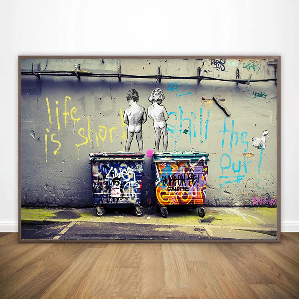 Graffiti Art Banksy Canvas Sch - Photography Duck recensie en prijs