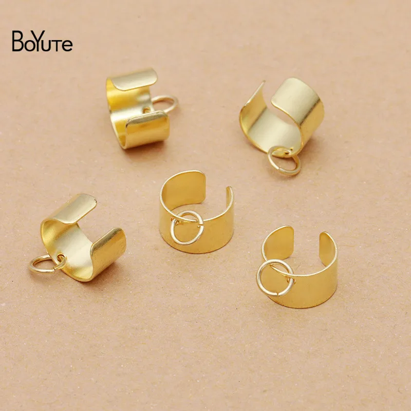 ボーイミュート-メタル真ちゅう製の耳の手錠、イヤリング、ジュエリー、10*6mm、ロットあたり100個、卸売