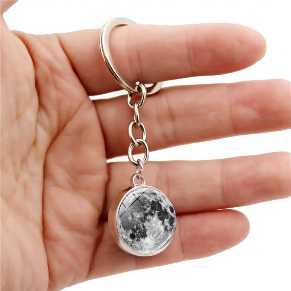 High-quality Key Chain  Decorative Scentless Key Chain Holder  Solar System Art Picture Key Ring