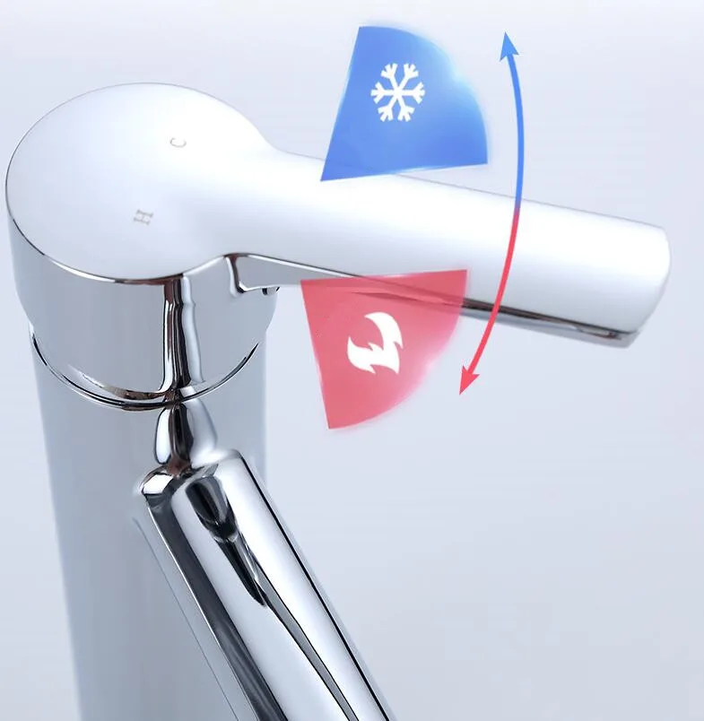 Rubinetti per lavabo rotanti universali a prova di spruzzi a 360 gradi rubinetti per miscelatore monoforo per acqua calda e fredda in ottone