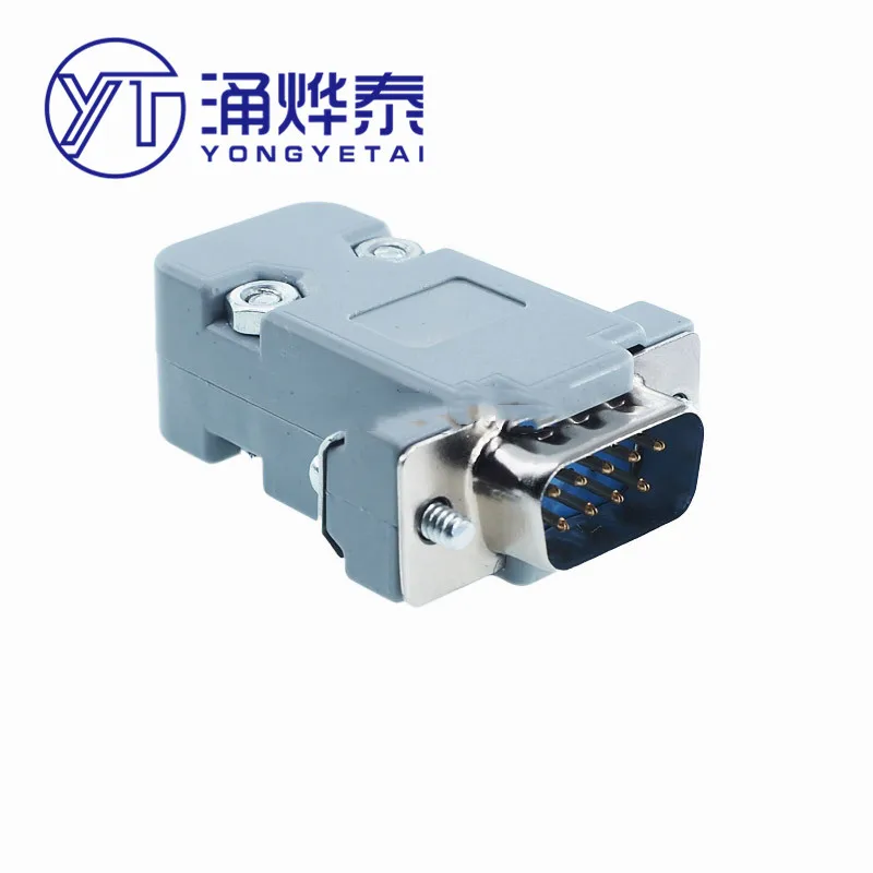 Yyt 2Set Seriële Plastic Shell Db9 Db15 Db25 Db26 Db37 Dubbele Rij Lasdraad Socket Pin Schild 232