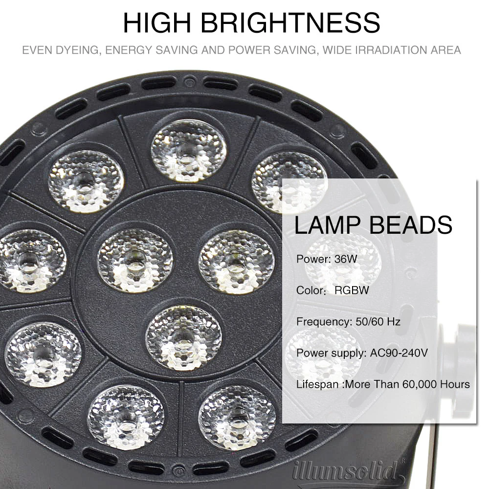 Mini budgétaire de scène LED Par RGBW, éclairage à effet DMXorgDJ pour KTV Bar Party