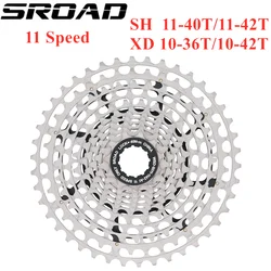 SROAD 11s 10-36T 10-42T 11-42T 11 speed MTB Bicycle Cassette STEEL CNC Bike Freeewheel fits SRAM XD Super Light CNC Made 261g