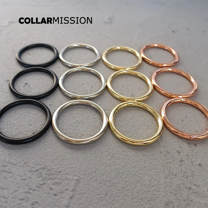 20pcs/lot  Nickel plated O-Rings webbing  bags garment accessory non welded metal O ring 4 sizes  and 4 colours