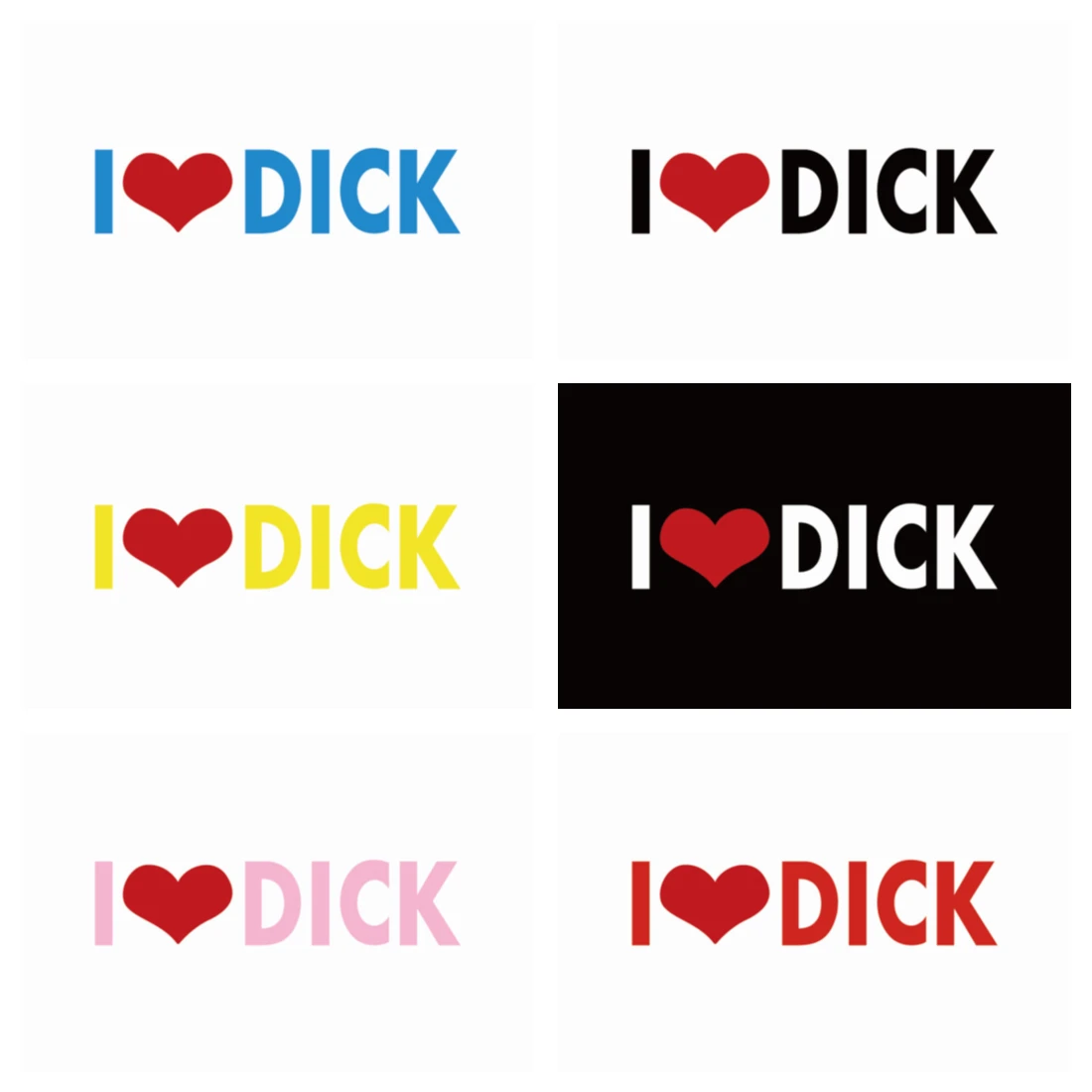 

JuYouHui Exterior Accessories Decal Funny I Love Dick Car Sticker Beautiful Gay Gag Motorcycle Decals Car-Styling Vinyl PVC 14cm