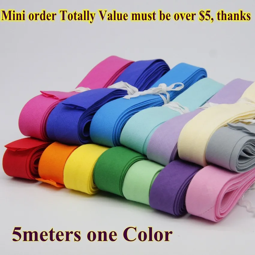 100% Cotton Folded Bias Binding Tape 20mm Width 3/4\