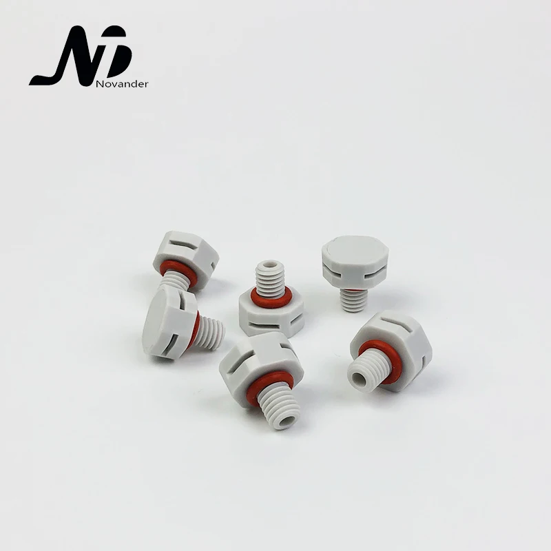 50Pcs Nylon Waterproof Air Vent Valve M6*1 Screw In Protective Vent Plug e-PTFE Plastic Breather Vent Valve
