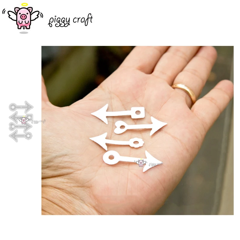 أصبع الحرفية المعادن قطع يموت قطع يموت العفن 4 قطعة السهم الديكور قصاصات ورقية كرافت سكين قالب شفرة لكمة الإستنسل يموت