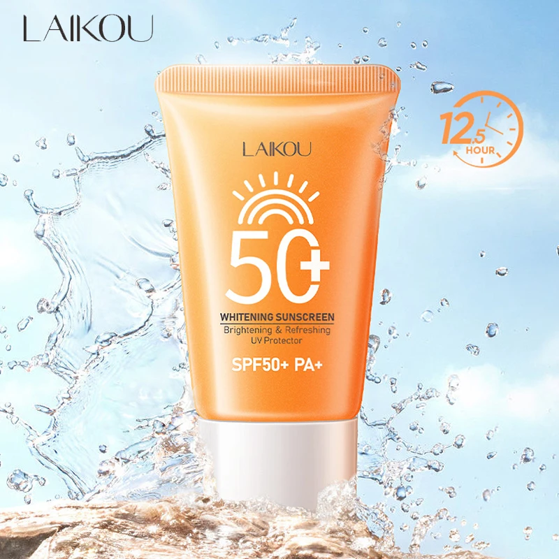 30g LAIKOU Whitening SPF50+ PA+ Sunscreen Cream Facial Skin Care Collagen Moisturizer Oil-control Whitening Sun Cream UVA/UVB