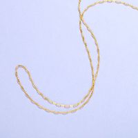 XP Jewelry -- ( 50 cm x 1.5 mm )  24 k Pure Gold Color Lips chain Necklaces For Men Women Fashion Jewelry Good Quality