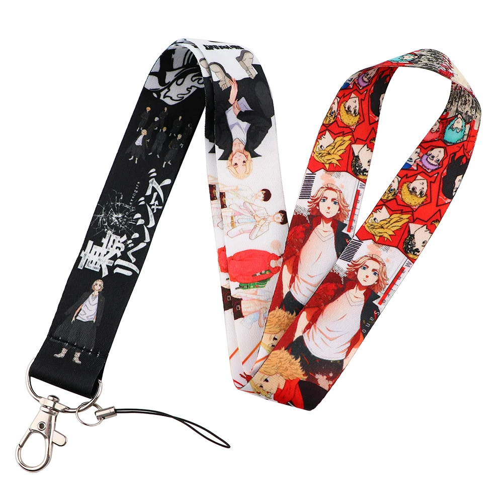 YL990 Japanese Manga Figure Lanyard Car KeyChain ID Card Badge Holder Pass Gym Mobile Phone Key Ring Friends Gifts