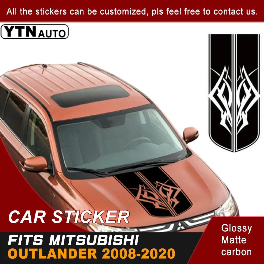 Car Decals For Mitsubishi Outlander 2008-2022 Cool Decal Head Hood Graphic Vinyl Car Stickers And Decals Car Wrap