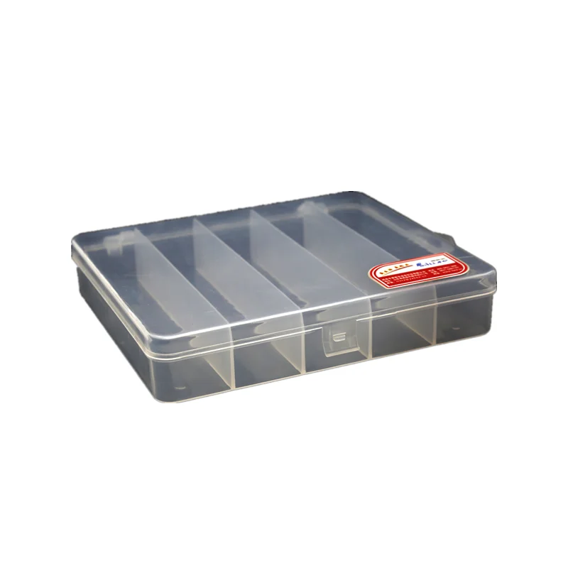 

Transparent Waterproof Fishing Tackle Storage Box, Lures Boxes, Fishing Accessories, 5 Compartments