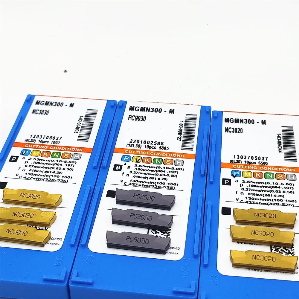 10 قطعة MGMN300 متر PC9030 NC3020 مخدد كربيد إدراج MGMN300 مخرطة تحول وحز أداة تحول باستخدام الحاسب الآلي