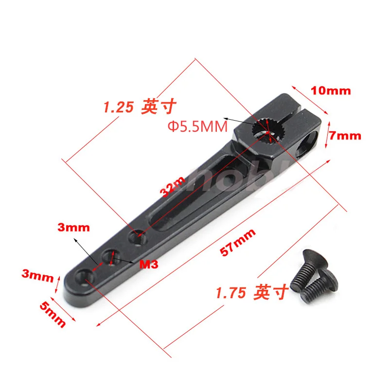 2PCS 25T 1.75inch FUTABA HITEC Steering Servo Arm Horn Rocker Aluminium Alloy CNC Workmanship for RC Car Crawler Servo DIY Parts