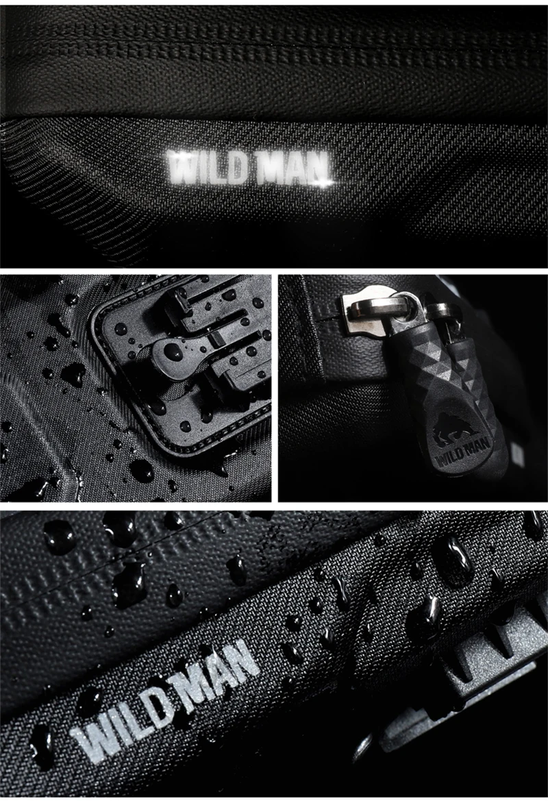 WILD MAN BBG076 Fahrrad-Vorbautasche mit Handyfach, EVA-Hartschale, Touchscreen-Fenster, Klettbändern und Regenschutz, für MTB und Rennrad – Detail 22