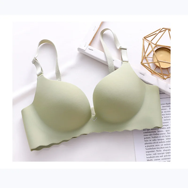 One-Piece Bra Corset Wireless Sexy Underwear Candy Color Gather Push Up Lingerie Seamless Breathable Bralette Soutien Gorge