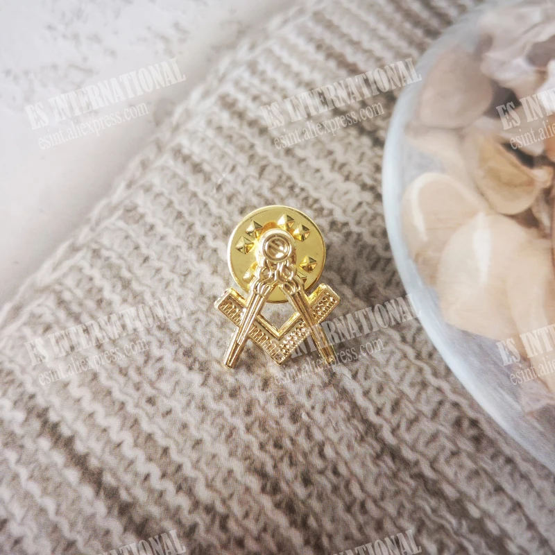 الماسونية التلبيب دبابيس الماسونية شارة ميسون Freemason BLM60 البوصلة و ساحة الجوف خارج 1.4*1.6 سنتيمتر اكسسوارات رائعة