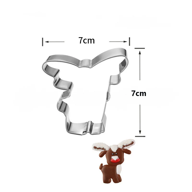 

1pcs patisserie reposteria Christmas Deer Sugarcraft Fondant Cake Decor Tools Kitchen Mould Biscuit Cookie Cutters Metal Moldes