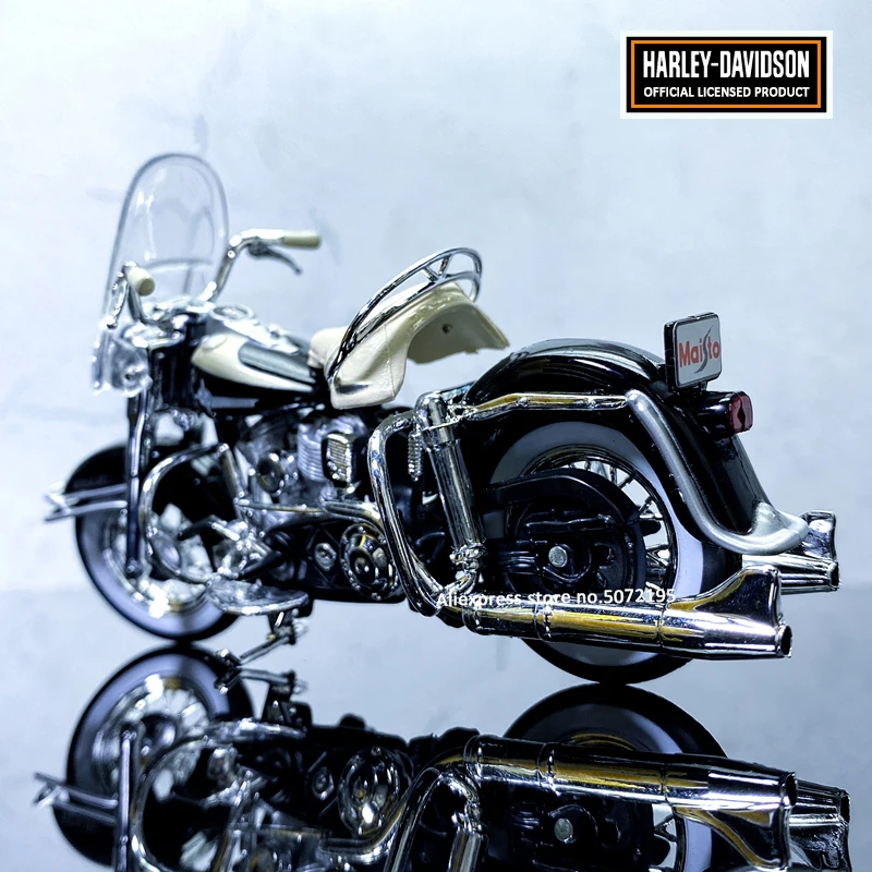 Maisto NEW 1:18 HARLEY-DAVIDSON 1962 FLH Duo Glide Alloy Diecast Motorcycle Model Workable Toy For Children Gifts Toy Collection