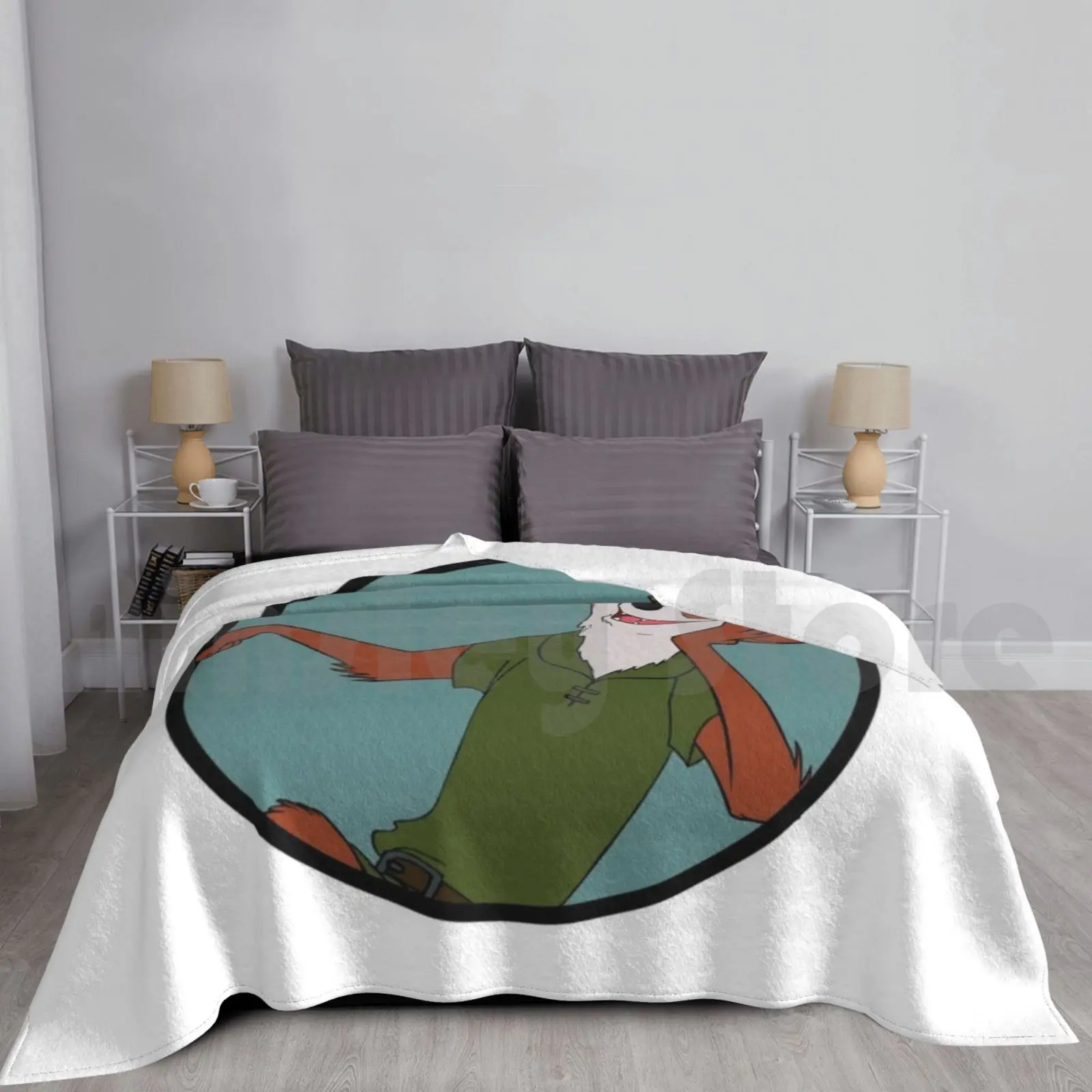 Robin Hood Blanket Super Soft Warm Light Thin Robin Hood Cartoon Fox Foxy Nostalgia Green Merry Forest Movie