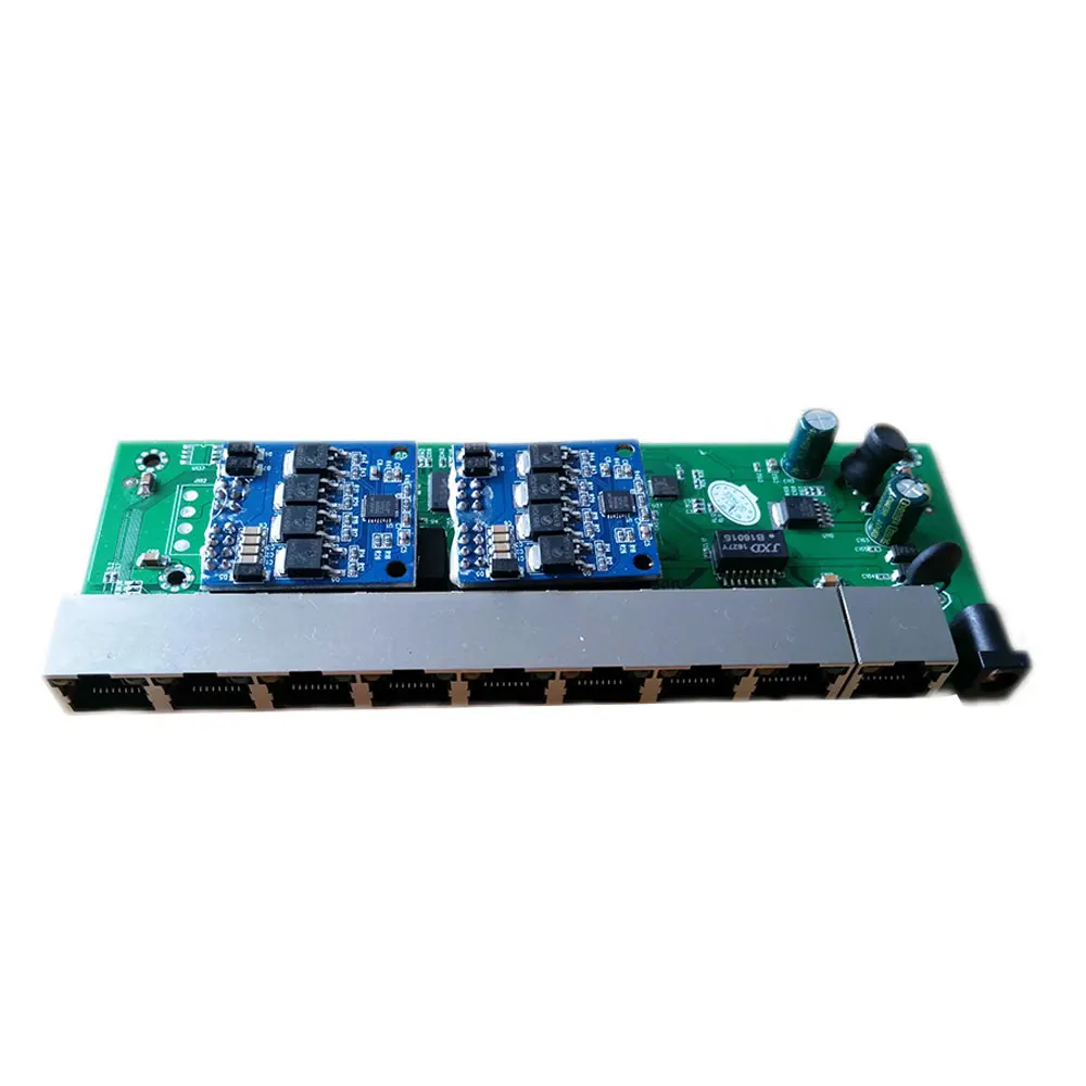 Ht 9 portas ethernet ieee802.3af poe switch ip telefone câmera tela led teto ap escola vlan cidade inteligente sem fio wi-fi comprimidos