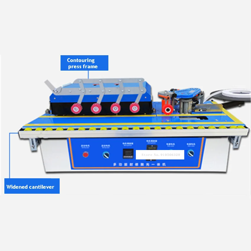 FX600 Wood Edge Banding Machine Multifunctional Edge Banding Trimmer Woodworking Edge Trimming Machine 220V 2000W 1000ML 0-6/min