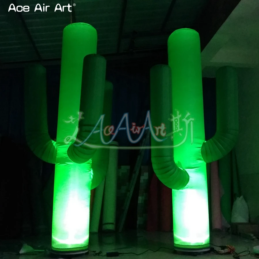 2.2m H Popular Ground Lighting Decoration Cactus with Colourful LED for Party Decoration