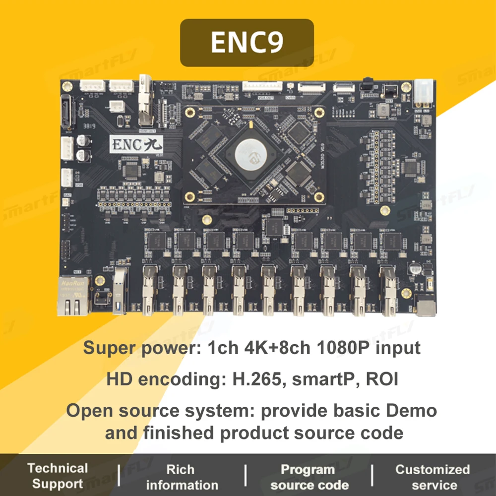 

Link Pi ENC9 Evaluation board Hisilicon Hi3531DV100 HDMI /Encoder Decoder HD smartP AVBR/RTMP/ONVIF/HLS/ Live Broadcast YouTube