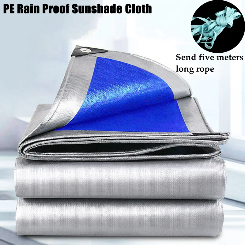 

PE Rainproof Cloth Tarpaulin Outdoor Garden Plant Awning Boat Car Truck Canopys Waterproof Shading Sail Pet Dog House Cover