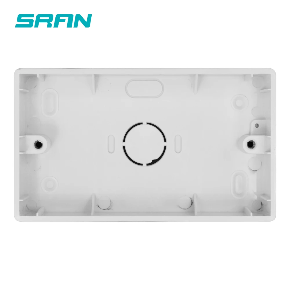 กล่องฝังผนัง SRAN ขนาด 146 มม. x 86 มม. x 32 มม. สำหรับสวิตช์และปลั๊กมาตรฐาน 146x86 มม. ใช้งานได้ทุกตำแหน่งบนผนัง