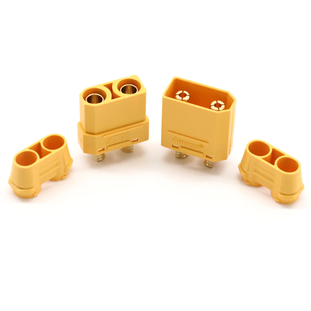 5/10/50 par amass xt90pb plug 4.5mm macho fêmea banana plug conector para rc helicóptero peças de reposição diy rc brinquedos modelos